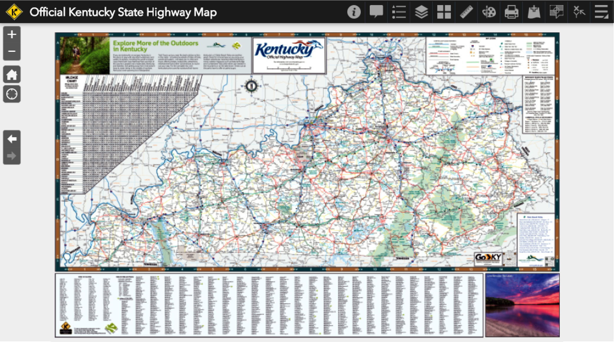 Official Highway Map Kytc